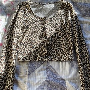 Leopard print crop top